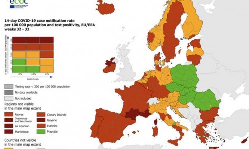 ECDC Corona Map on August 26, 2021: Croatia Remains Orange!